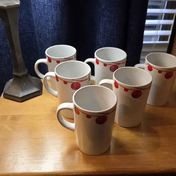 Starbucks White and Red Coffee Mug Set - Picture 5 of 5